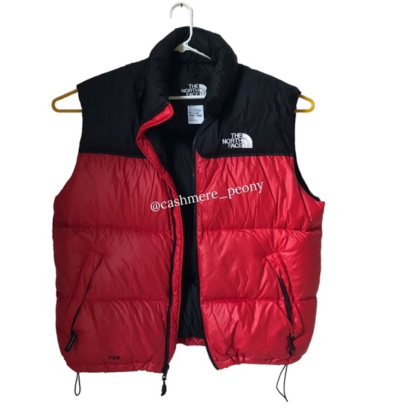 The North Face Nuptse Red Puffer Down Vest NF002Y0 XXL - Picture 2 of 7